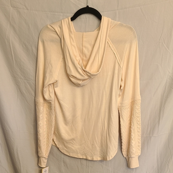 NWT Emery Rose loose knit pullover hoodie - Picture 2 of 5